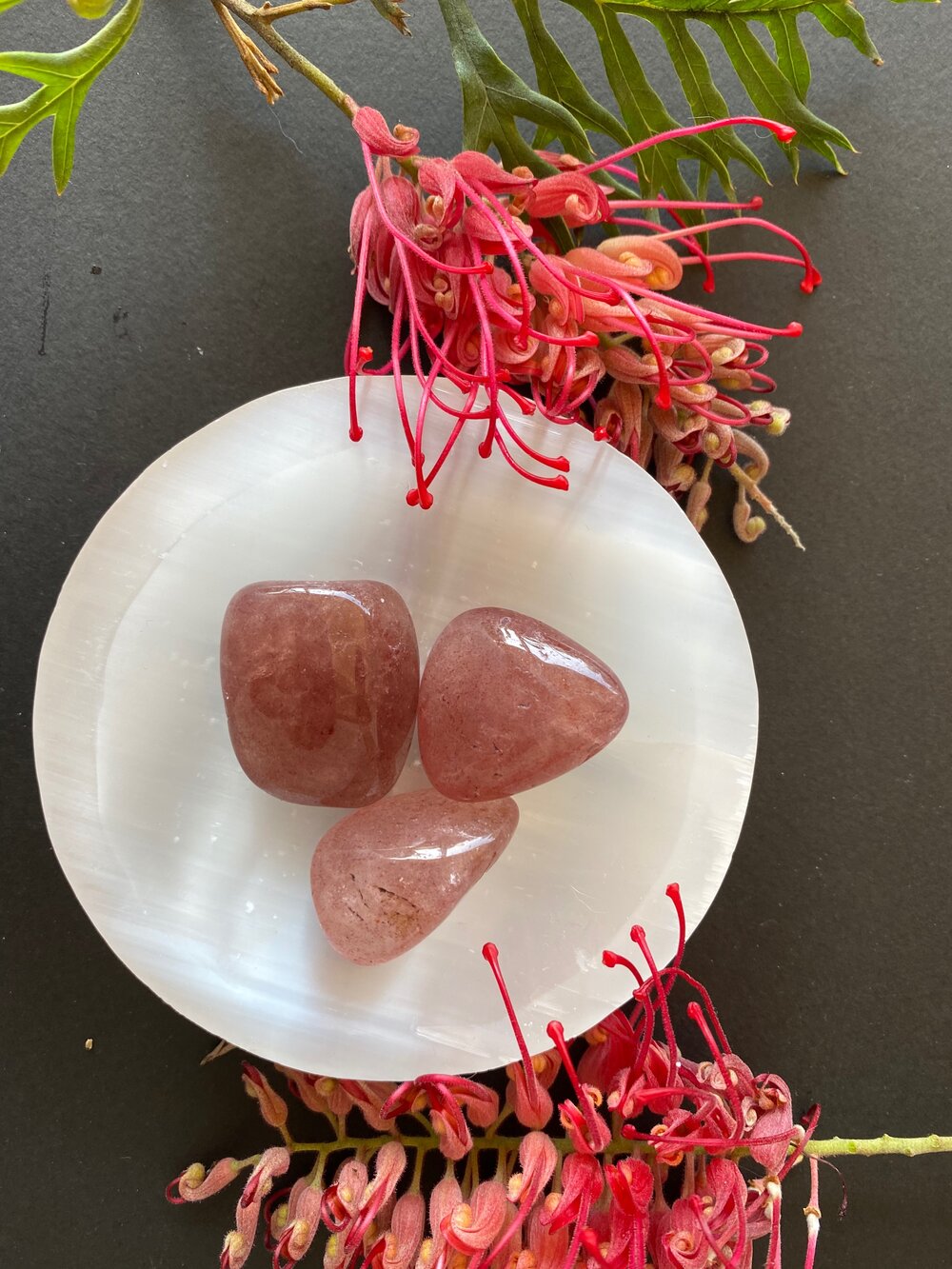 Strawberry Quartz tumbles