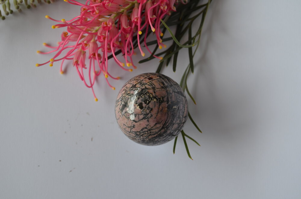 Rhodonite Sphere
