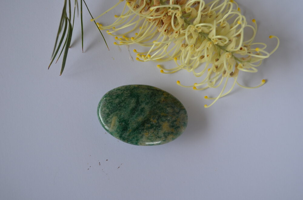Aventurine Jasper Palm Stone