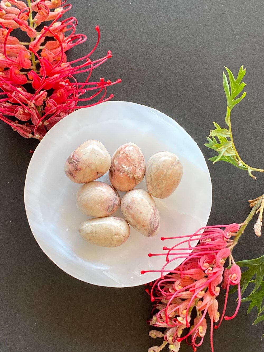 Pink Porcelain Jasper tumbles