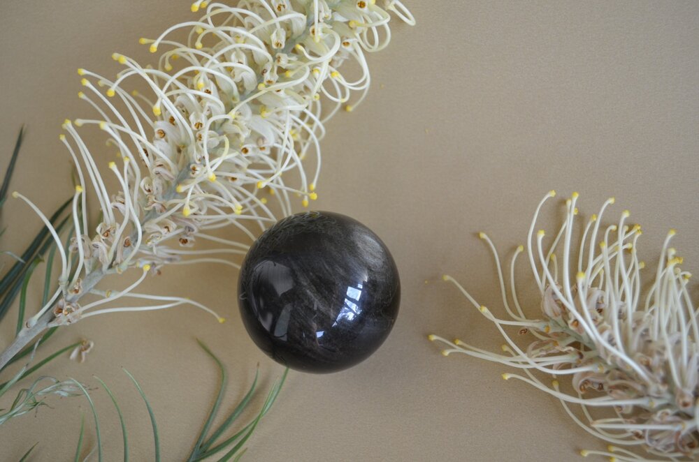 Gold Obsidian Sphere