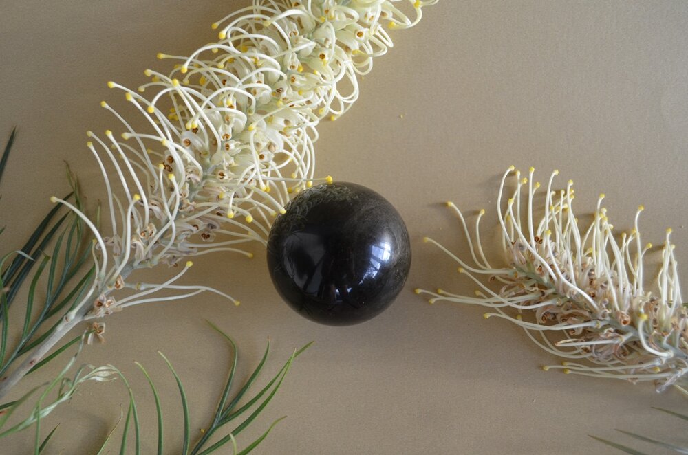 Gold Obsidian Sphere
